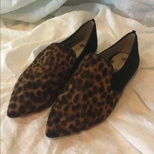 Boden leopard and black print flats